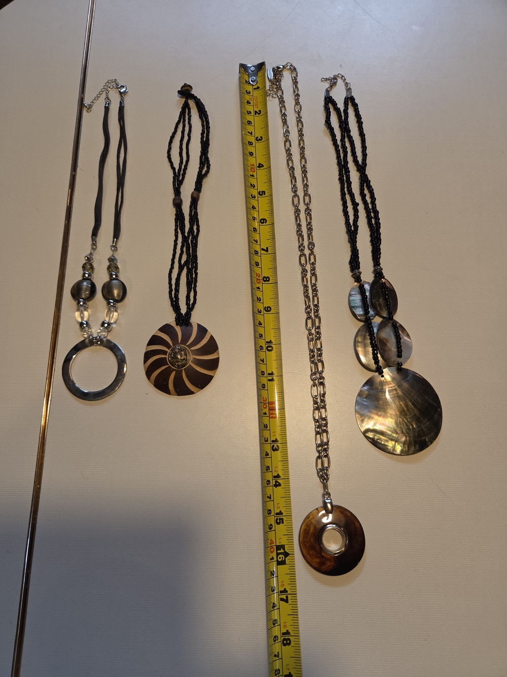 Handmade Brown and Black Shell Pendant Necklace - Women Jewelry - Lot 6